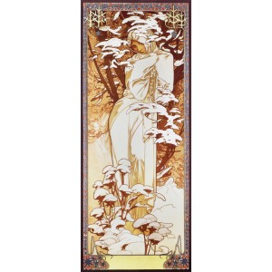 Carte d'Art - Alphonse Mucha : L'hiver